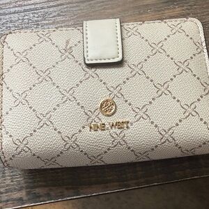Nine West Beige and Brown Patterned Wallet
